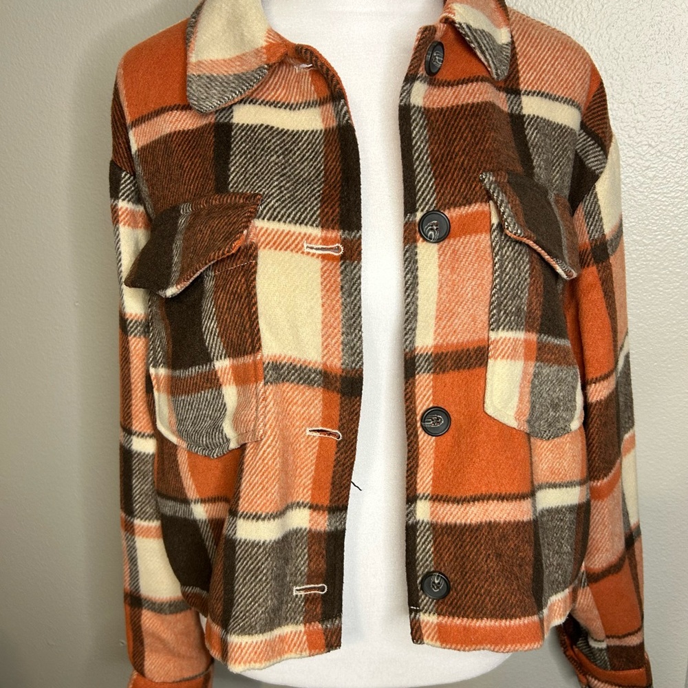 Cropped Plaid Shacket